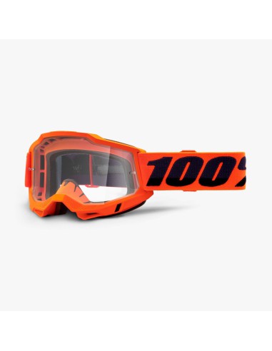 100 PROCENT GOGLE MODEL ACCURI 2 OTG ORANGE - CLEAR LENS - KOLOR POMARAŃCZOWY/CZARNY SZYBKA PRZEŹROCZYSTA STARY KOD: