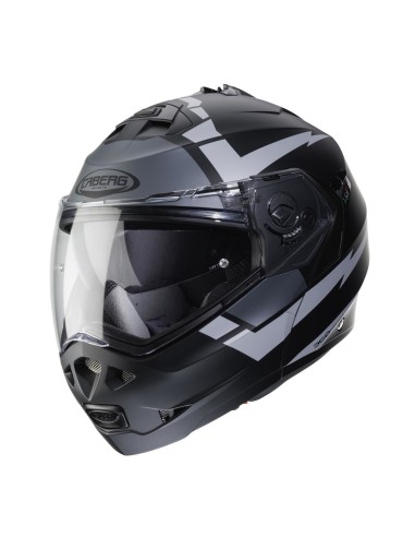 CABERG WYPRZEDAŻ KASK SZCZĘKOWY FLIP-UP MODEL DUKE II KITO KOLOR CZARNY MAT/SZARY ROZMIAR S (PINLOCK W ZESTAWIE)