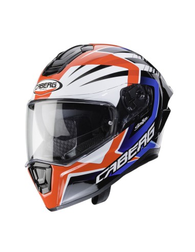 CABERG WYPRZEDAŻ KASK INTEGRALNY Z BLENDĄ MODEL DRIFT EVO MR55 (CIEMNY WIZJER W ZESTAWIE) KOLOR CZERWONY/NIEBIESKI/BIAŁY ROZMIAR