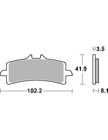 SBS KLOCKI HAMULCOWE KH447 TRACK AND SPORT SINTER KOLOR ZŁOTY (ZAMIENIA MIESZANKĘ RS)