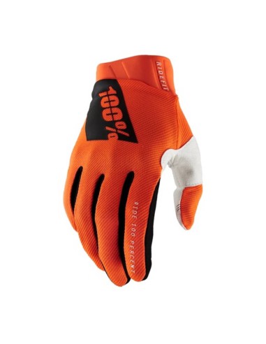 100 PROCENT RĘKAWICE CROSS/ENDURO MODEL RIDEFIT FLUO ORANGE KOLOR POMARAŃCZOWY FLUO ROZMIAR S STARY KOD: 10014-006-10