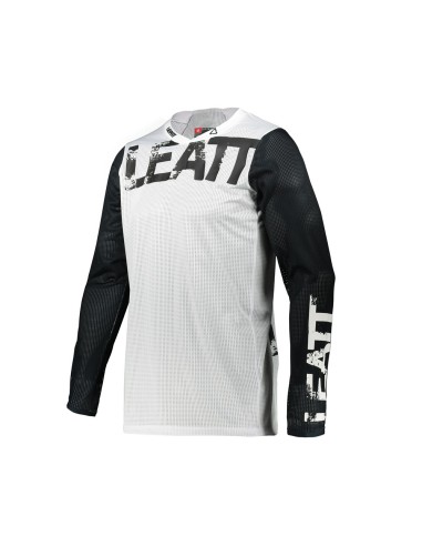 LEATT KOSZULKA MOTO 4.5 X-FLOW JERSEY WHITE KOLOR BIAŁY/CZARNY ROZMIAR S