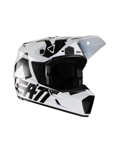 LEATT KASK MOTO 3.5 V22 HELMET WHITE KOLOR BIAŁY/CZARNY ROZMIAR L (59-60 cm)