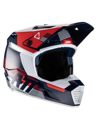 LEATT KASK MOTO 3.5 JUNIOR (DZIECIĘCY) V22 HELMET ROYAL KOLOR GRANATOWY/CZERWONY ROZMIAR M (51-52 cm)