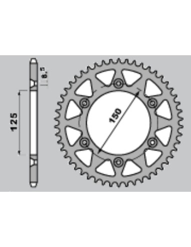 GROSSKOPF PROMOCJA ZĘBATKA TYLNA ALUMINIOWA KOLOR CZARNY 899 38 (89938) KTM SX/SXF/SX-F/EXCF/EXC-F/EXC/LC4/SC/MXC/ '91-'22,