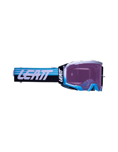 LEATT GOGLE VELOCITY 5.5 IRIZ GOGGLE AQUA PURPLE 78% - KOLOR NIEBIESKI/BIAŁY/CZARNY SZYBKA LUSTRZANA FIOLETOWA