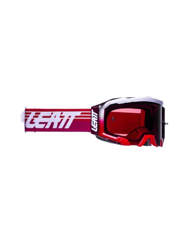 LEATT GOGLE VELOCITY 5.5 GOGGLE RED ROSE UC 32% - KOLOR CZERWONY/BIAŁY SZYBKA DYMIONE LUSTRO RÓŻOWE ZŁOTO