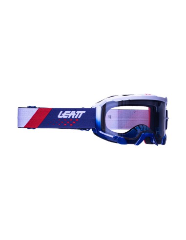 LEATT GOGLE VELOCITY 4.5 IRIZ GOGGLE ROYAL SILVER 50% - KOLOR GRANATOWY/BIAŁY/CZERWONY SZYBKA LUSTRZANA SREBRNA