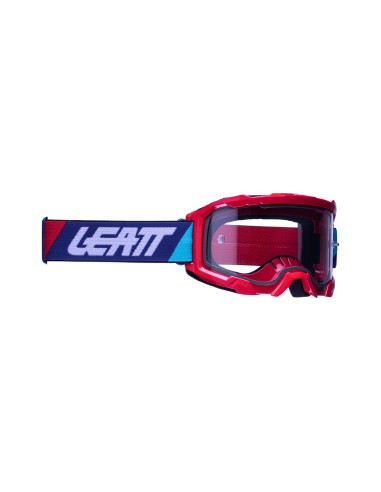 LEATT GOGLE VELOCITY 4.5 GOGGLE RED CLEAR 83% - KOLOR CZERWONY/GRANATOWY SZYBKA PRZEŹROCZYSTA