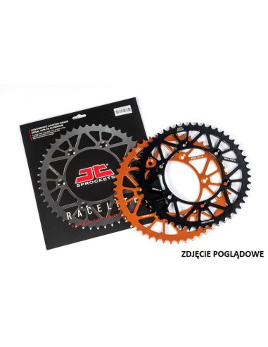 JT ZĘBATKA TYLNA 4486 50 ALUMINIOWA RACELITE KTM SX 85 '04-'18, 105 XC '07-'11 (448650JTA) (ŁAŃC. 428) KOLOR POMARAŃCZOWY