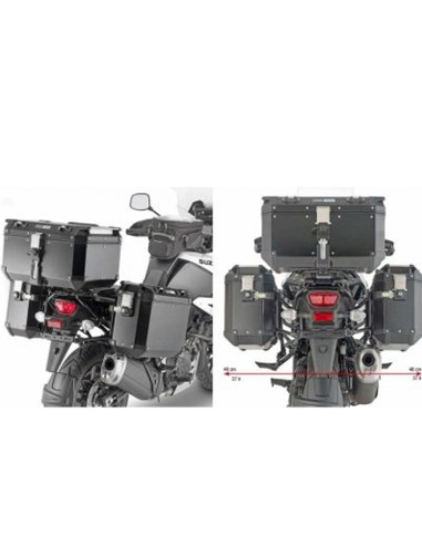 KAPPA STELAŻ KUFRÓW BOCZNYCH MONOKEY CAM SIDE SUZUKI V-Strom 1050 (20), V Strom 1050 XT (20) - POD KUFRY KFR K'FORCE ALU -