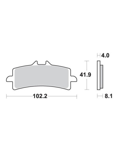 SBS KLOCKI HAMULCOWE KH447 TRACK AND SPORT SINTER KOLOR ZŁOTY PRZÓD (ZAMIENIA MIESZANKĘ RS)