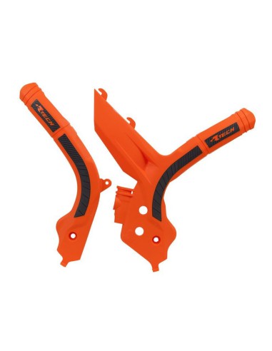 RACETECH (RTECH) OSŁONY RAMY (KOMPLET) BI-MATERIAL SUPER GRIP KTM SX 125/150/250 '19-21, SXF 250/350/450 '19-21, SXF 450 '18-21,