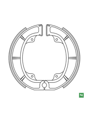 NEWFREN SZCZĘKI HAMULCOWE SUZUKI RM 250/465 '81-82 PRZÓD (150X22MM)