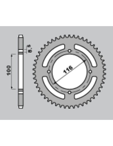 GROSSKOPF PROMOCJA ZĘBATKA TYLNA ALUMINIOWA KOLOR ZIELONY 467 52 KAWASAKI KX 80 '98-'00, KX 85 '01-'20, KX 100 '00-'21