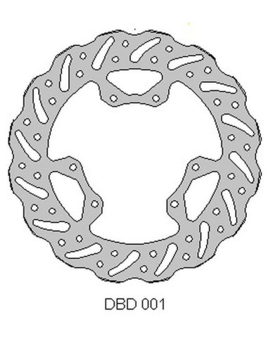 DELTA BRAKING TARCZA HAMULCOWA PRZÓD HONDA CR 125 '95-07, 250 '95-01, CRF 250 '04-14, CRF 450 '02-14 WAVE (240X101X3MM)