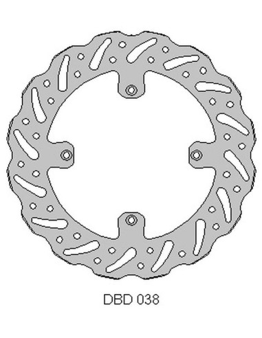 DELTA BRAKING TARCZA HAMULCOWA PRZÓD HUSQVARNA CR/WR 125 '00-13, TR/TC/WR 250 '00-13, TE/TC 450/510/610 '05-10, WAVE