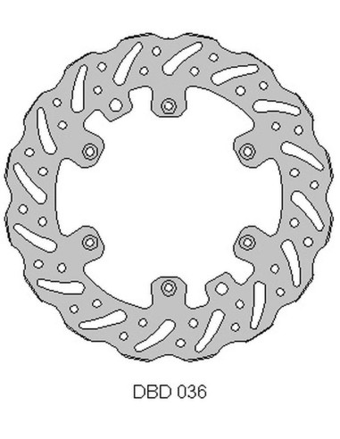 DELTA BRAKING TARCZA HAMULCOWA PRZÓD KTM 2T/4T '91-21, HUSABERG, HUSQVARNA, GAS-GAS '21, WAVE (260X126,5X3MM) (6X6,5MM) (NG140)