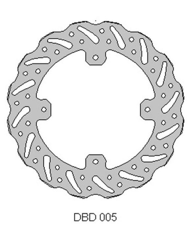 DELTA BRAKING TARCZA HAMULCOWA TYŁ HONDA CR 125 '02-07, CRF 250 '04-'21' -CRF 250 X 04-'21' CRF 450 WAVE (240X121X4MM) (4X6,5MM)