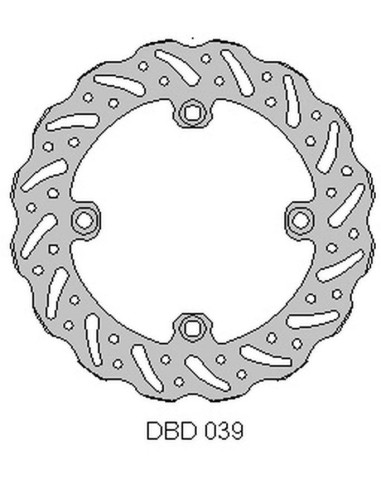 DELTA BRAKING TARCZA HAMULCOWA TYŁ HUSQUARNA CR/WR 125 '00-13, TR/TC/WR 250 '00-13, TE/TC 450/510/610 '05-10, WAVE (220X112X4MM)