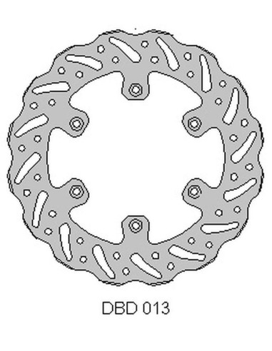 DELTA BRAKING TARCZA HAMULCOWA TYŁ KAWASAKI KX 125 '89-'02, KX 250 '89-02, WAVE (220X100X4MM) (6X6,5MM) (NG138)