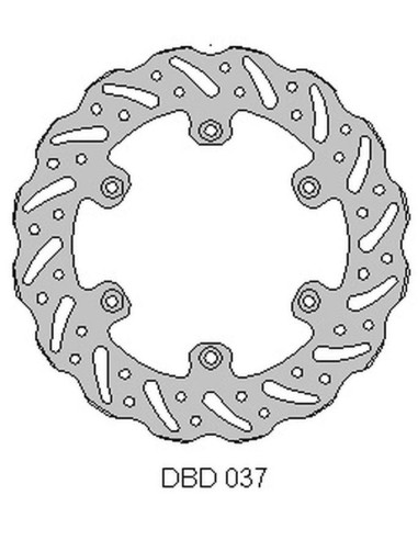 DELTA BRAKING TARCZA HAMULCOWA TYŁ KTM 2T/4T '91-21, HUSABERG, HUSQUARNA, GAS-GAS '21, WAVE (220X110X4MM) (6X6,5MM)