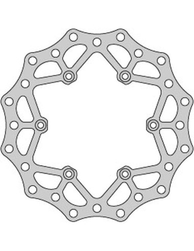 DELTA BRAKING TARCZA HAMULCOWA TYŁ KTM 2T/4T '91-21, HUSABERG, HUSQVARNA, GAS-GAS '21, WAVE ULTRA LIGHT (220X110X4MM) (6X6,5MM)