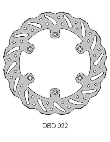 DELTA BRAKING TARCZA HAMULCOWA TYŁ SUZUKI RM 125 '88-10, RM 250 '88-10, DRZ 250 '01-07, YAMAHA YZ 125 '01-16, YZ/YZF/WR 250