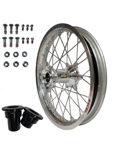 REX WHEELS PROMOCJA (EXCEL) KOMPLETNE KOŁO TYLNE 18 CALI 18-2,15 YAMAHA YZ/WRF '99-, YZF -08, SREBRNA OBRĘCZ / SREBRNA PIASTA /