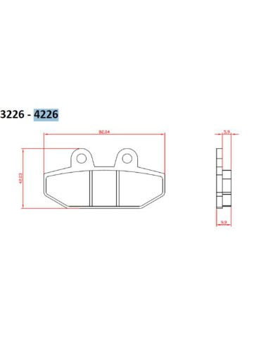 BRENTA KLOCKI HAMULCOWE KH710 SPIEK METALICZNY (ZŁOTE) HARLEY-DAVIDSON 1750/1870 '18-20, TYŁ (FT 4226)