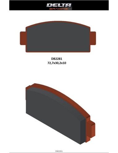 DELTA BRAKING KLOCKI HAMULCOWE KH651 CF MOTO C-FORCE 400/450/500/600 '17-21, Z-FORCE 950/1000 '18-21, U-FORCE 1000 '19-21 CF