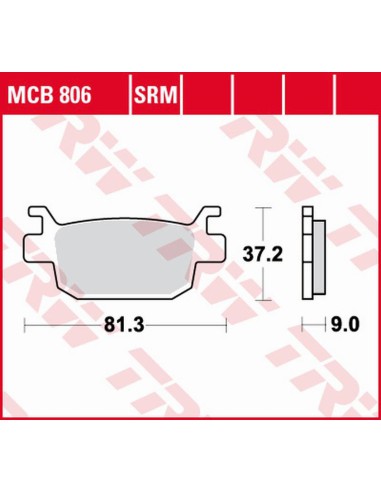 TRW LUCAS KLOCKI HAMULCOWE KH415 SINTER HONDA SILVER WING 125 07-13, TYŁ