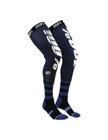 100 PROCENT SKARPETY WYSOKIE POD ORTEZY REV MX KNEE BRACE NAVY/WHITE KOLOR NIEBIESKI / BIAŁY ROZMIAR S/M