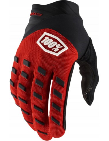 100 PROCENT RĘKAWICE CROSS/ENDURO MODEL AIRMATIC RED/BLACK KOLOR CZERWONY/CZARNY ROZMIAR M