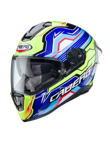 CABERG WYPRZEDAŻ KASK INTEGRALNY Z BLENDĄ MODEL DRIFT EVO LB29 (PINLOCK) KOLOR CZARNY/NIEBIESKI/ŻÓŁTY FLUO ROZMIAR L (PINLOCK W