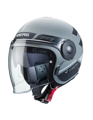 CABERG WYPRZEDAŻ KASK OTWARTY JET Z BLENDĄ MODEL UPTOWN LOFT KOLOR CZARNY/SZARY/SREBRNY MAT ROZMIAR XL