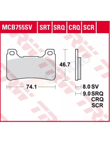 TRW LUCAS KLOCKI HAMULCOWE KH390 HONDA CBR 600RR 05-16, CBR 1000 FIREBLADE 04-16, PRZÓD SPIEK METALICZNY SINTER RACING