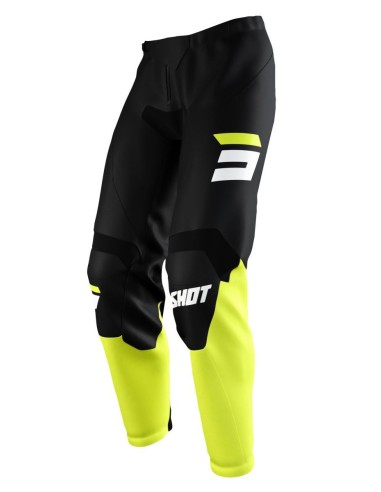 SHOT RACING WYPRZEDAŻ SPODNIE MOTO DEVO RAW BURST NEON YELLOW KOLOR CZARNY/ŻÓŁTY/BIAŁY ROZMIAR 28