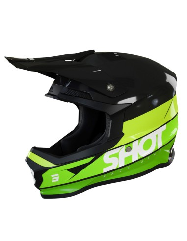 SHOT RACING WYPRZEDAŻ KASK MOTO FURIOUS STORY GREEN GLOSSY KOLOR ZIELONY BŁYSZCZĄCY/CZARNY ROZMIAR L