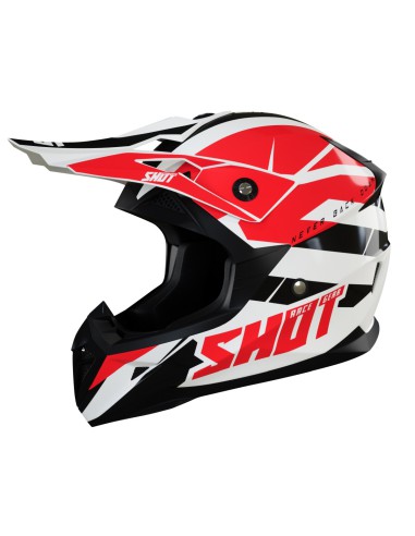 SHOT RACING WYPRZEDAŻ KASK MOTO PULSE REVENGE WHITE RED BLACK GLOSSY KOLOR BIAŁY/CZERWONY/CZARNY ROZMIAR M