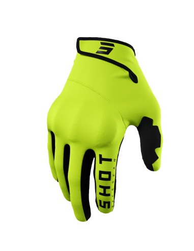 SHOT RACING WYPRZEDAŻ RĘKAWICE SOFTSHELL ZIMOWE TRAINER CE 2.0 NEON YELLOW KOLOR ŻÓŁTY NEON/CZARNY ROZMIAR 08