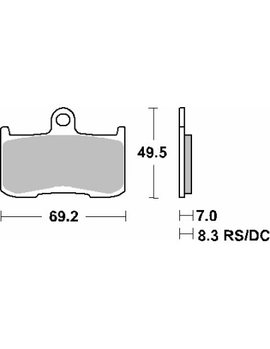 SBS PROMOCJA KLOCKI HAMULCOWE KH347 TRACK AND SPORT SINTER KOLOR ZŁOTY PASUJE DO: KAWASAKI Z800/1000, ZX-9R, INDIAN 1800,