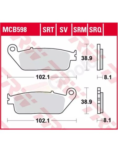 TRW LUCAS KLOCKI HAMULCOWE KH142 SINTER RACING (WYCZYNOWE) BMW C-EVOLUTION 14-, C 650 11-, SUZUKI BURGMAN 650 04- PRZÓD