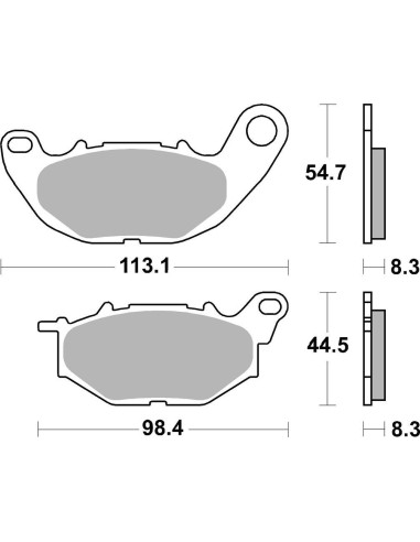 SBS KLOCKI HAMULCOWE KH663 PASUJE DO: YAMAHA YZF-R25 '15-'17, YZF-R3 '15-'17, MT-03 '16-'17, MT-25 '17 PRZÓD (ZAMIENIA MIESZANKĘ