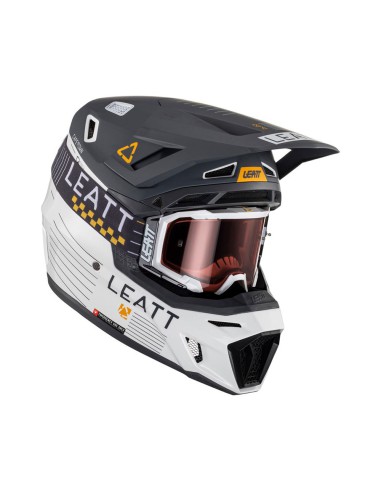 LEATT KASK MOTO 8.5 V23 (+ GOGLE VELOCITY 5.5 GRATIS) HELMET KIT METALLIC KOLOR GRAFITOWY/BIAŁY ROZMIAR XS (53-54 cm)