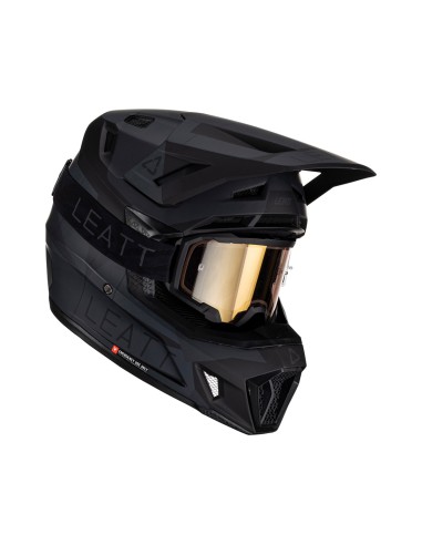 LEATT KASK MOTO 7.5 V23 (+ GOGLE VELOCITY 4.5 IRIZ GRATIS) HELMET KIT STEALTH KOLOR CZARNY ROZMIAR XL (61-62 cm)