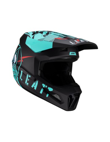 LEATT KASK MOTO 2.5 V23 HELMET FUEL KOLOR CZARNY/NIEBIESKI ROZMIAR M (57-58 cm)