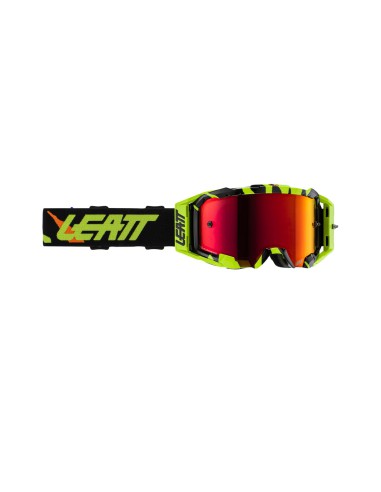 LEATT GOGLE VELOCITY 5.5 IRIZ GOGGLE TIGER RED 28% - KOLOR CZARNY/ŻÓŁTY FLUO SZYBKA LUSTRZANA CZERWONA