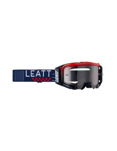 LEATT GOGLE VELOCITY 5.5 GOGGLE ROYAL LIGHT GREY 58% - KOLOR GRANATOWY/CZERWONY SZYBKA DYMIONE LUSTRO SZARA