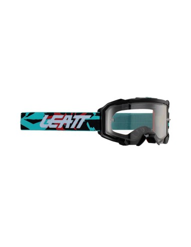 LEATT GOGLE VELOCITY 4.5 GOGGLE FUEL CLEAR 83% - KOLOR CZARNY/NIEBIESKI/CZERWONY SZYBKA PRZEŹROCZYSTA